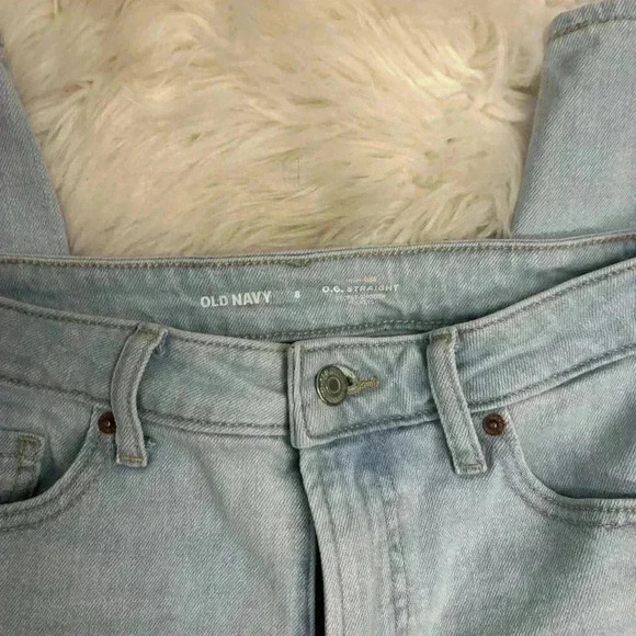 Old navy light wash o.g. High rise straight secret smooth pocket jeans sz 8 - Picture 5 of 6